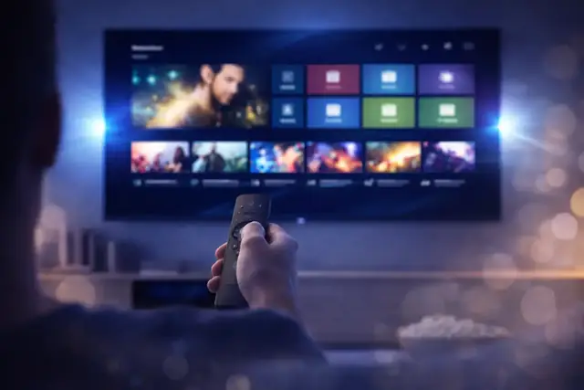 Picking a channel with the remote in the NIGMATV guide